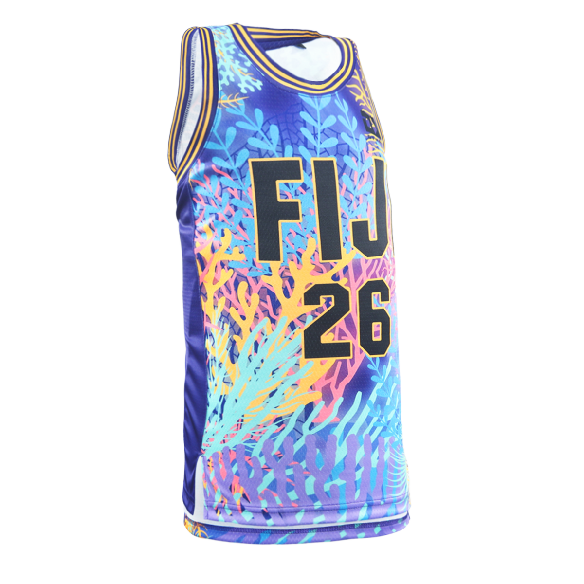Fiji Bati Rugby League Adults Basketball Singlet - Purple
