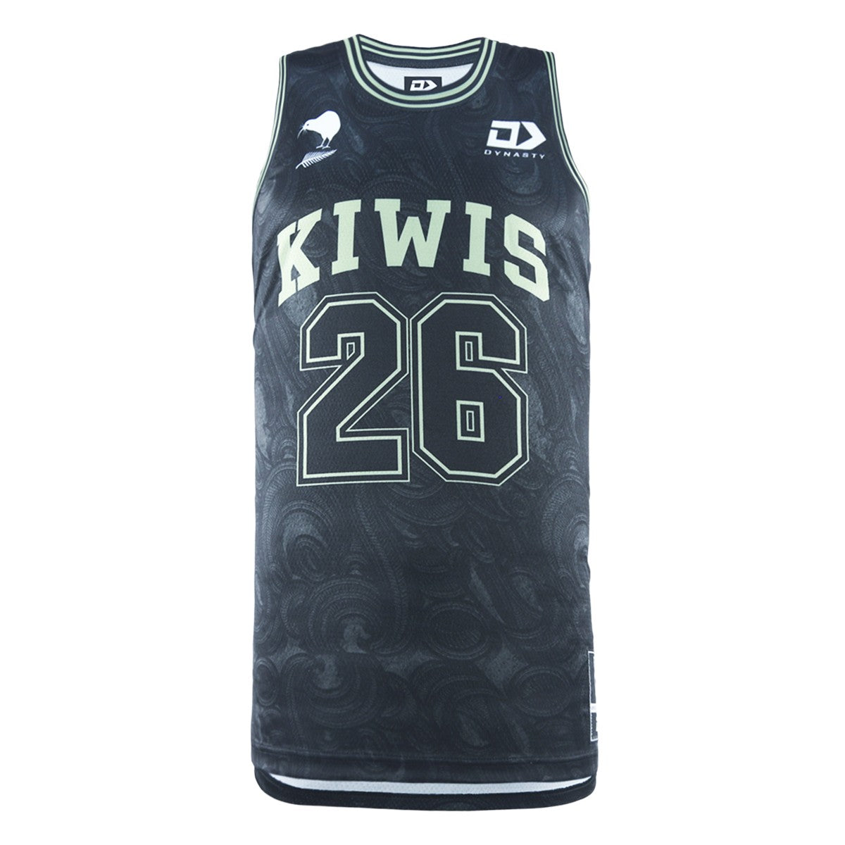 NZ Kiwis Rugby League Adult Basketball Singlet - Green