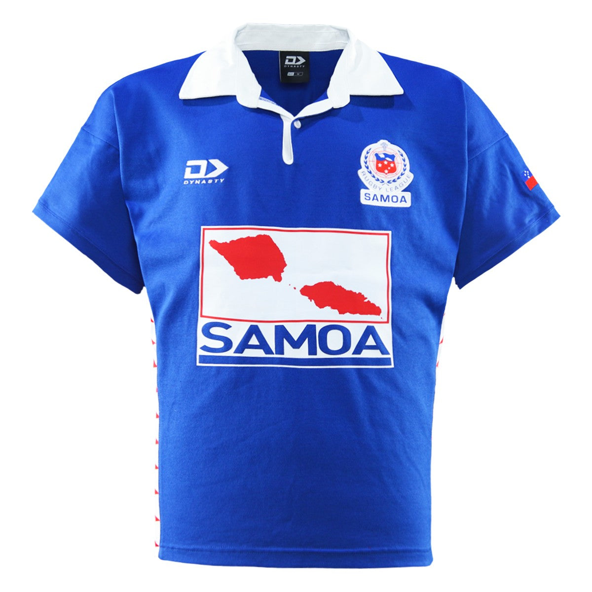 Toa Samoa Rugby League Adults SS Throwback Polycotton Jersey - Blue