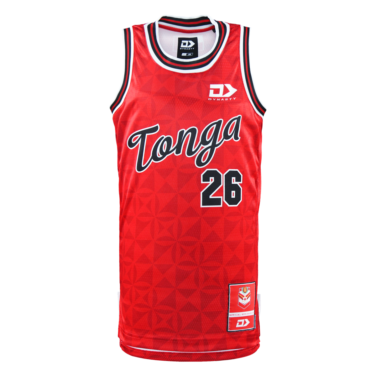 Tonga Rugby League Adults Basketball Singlet - Red