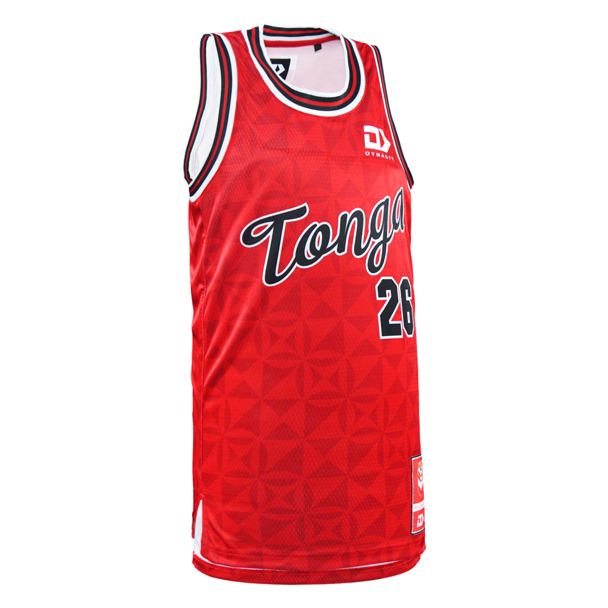 Tonga Rugby League Adults Basketball Singlet - Red