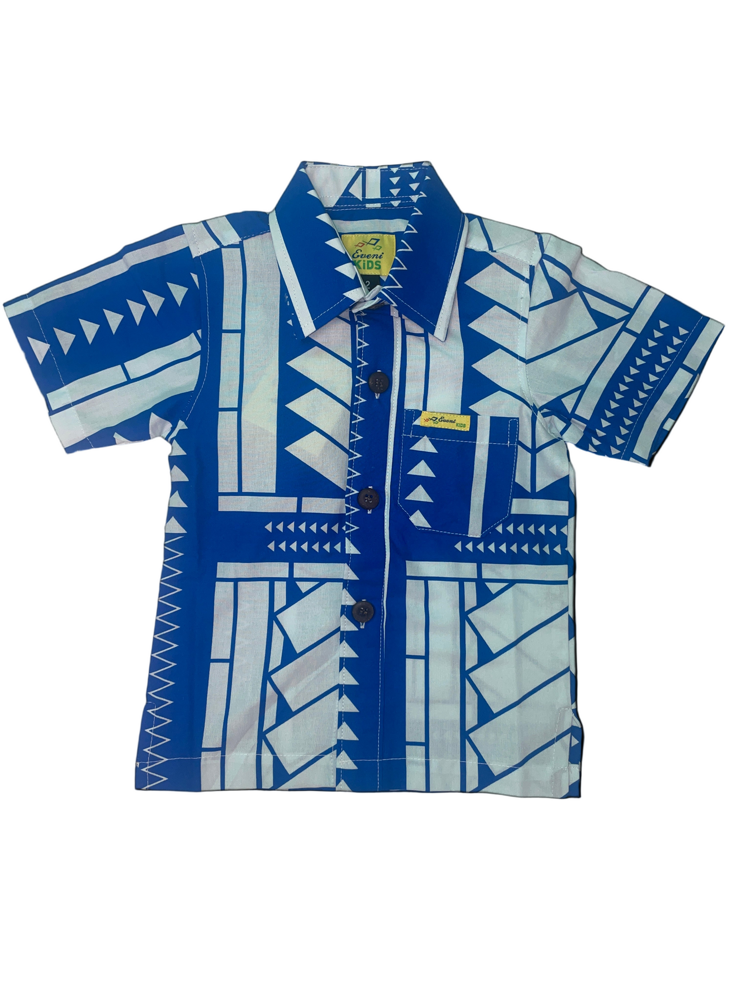 Eveni Pacific Boys Classic Elei Shirt - Voltage Teal