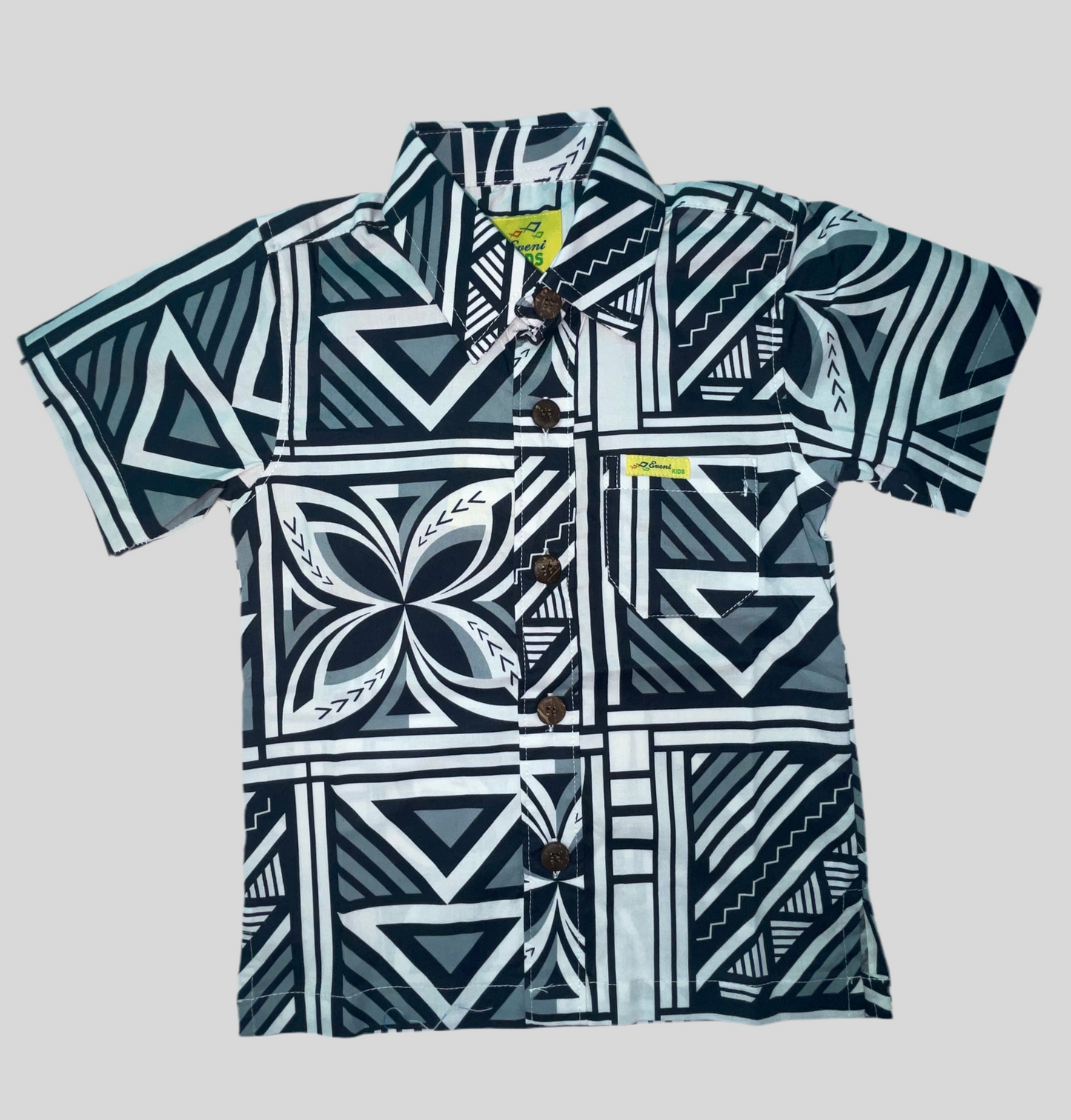 Eveni Pacific Boys Classic Elei Shirt - Navy Force