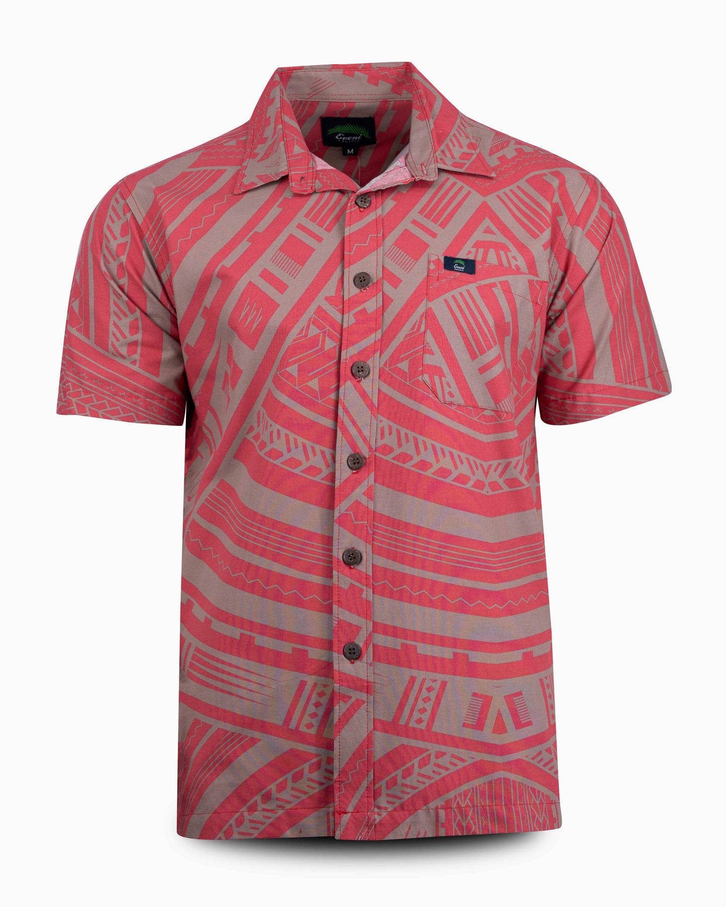 Eveni Pacific Men's Classic Shirt - Teuila Red