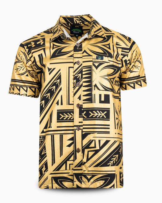 Eveni Pacific Men's Classic Shirt - Caramel Gold