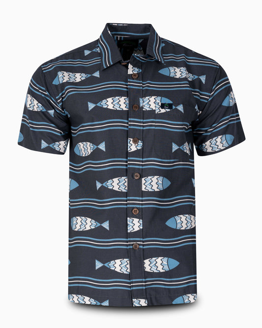 Eveni Pacific Men's Classic Elei Shirt - Platinum Guppy