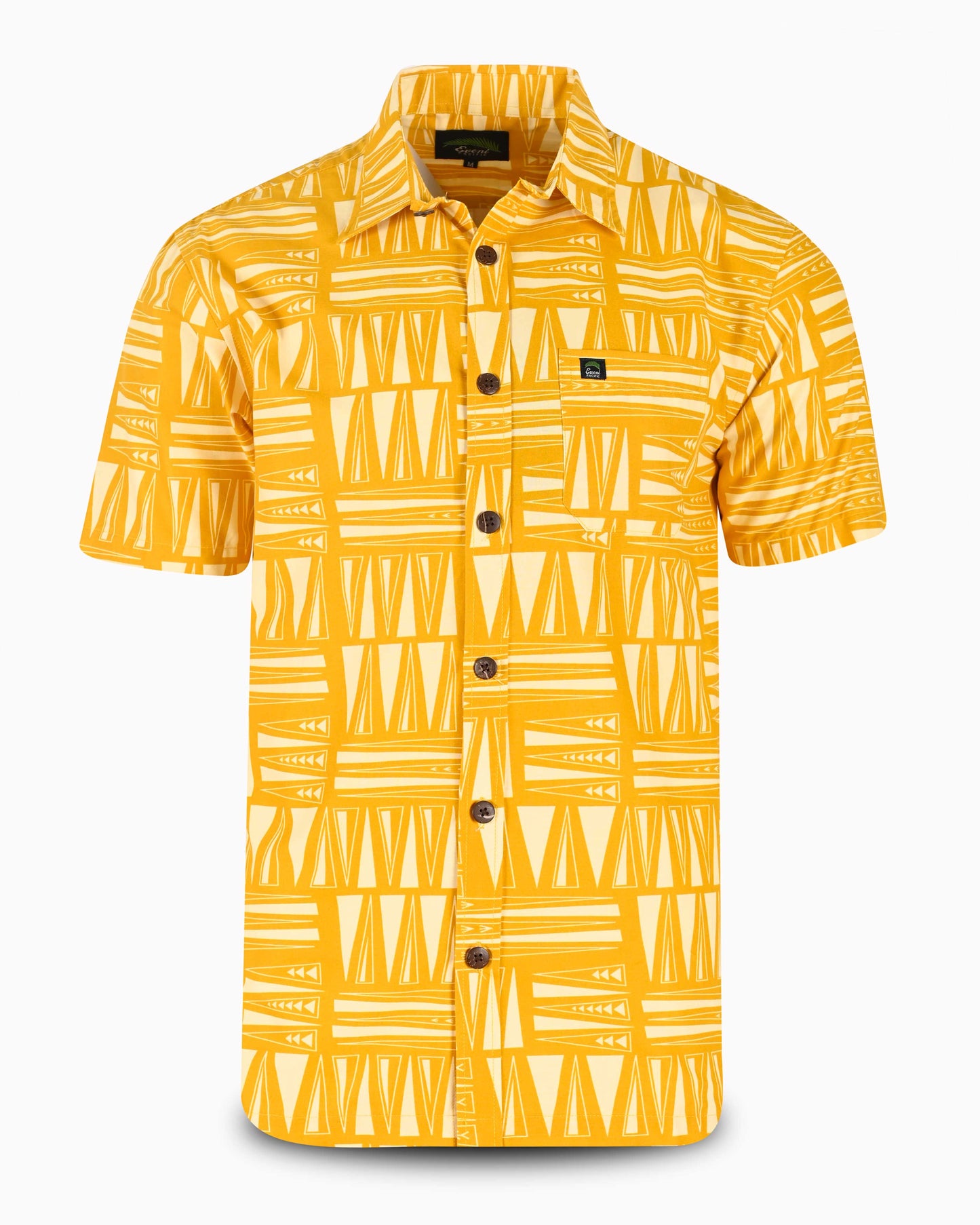 Eveni Pacific Men's Classic Elei Shirt - Clyde Yellow