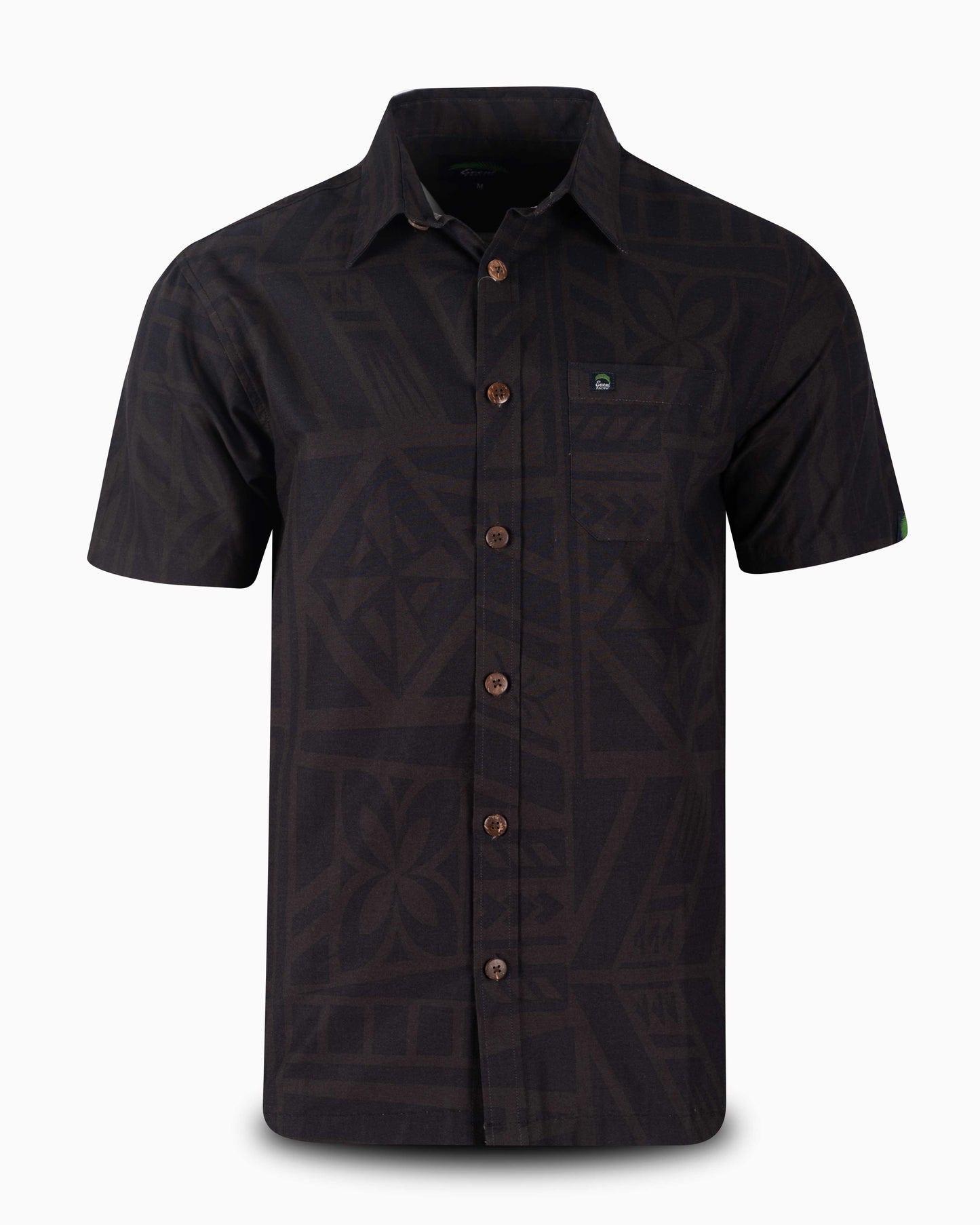 Eveni Pacific Men's Classic Elei Shirt - Iron Black