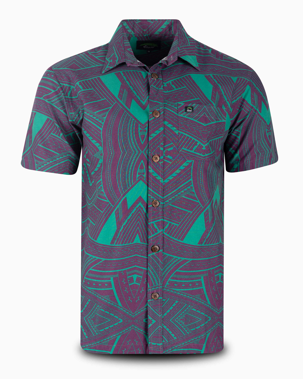 Eveni Pacific Men's Classic Elei Shirt - Turtle Purple