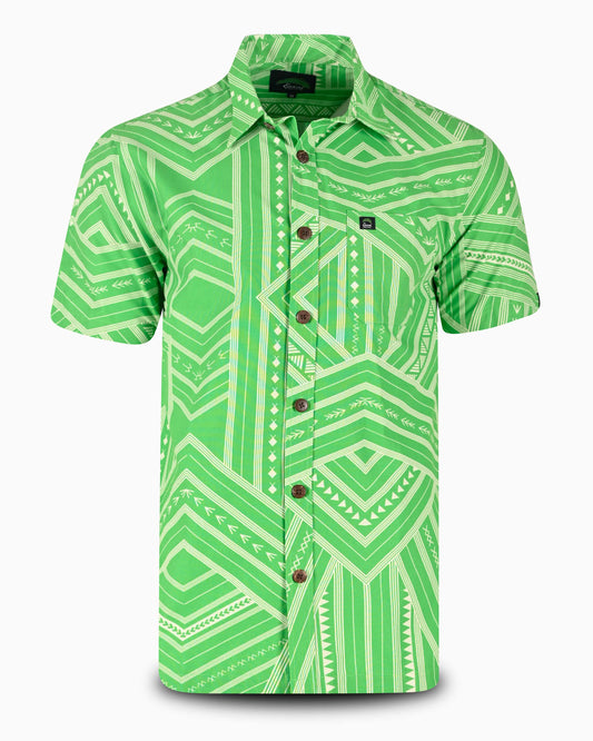 Eveni Pacific Men's Classic Elei Shirt - Green Park
