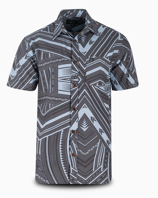Eveni Pacific Men's Classic Elei Shirt - Sienna Charcoal