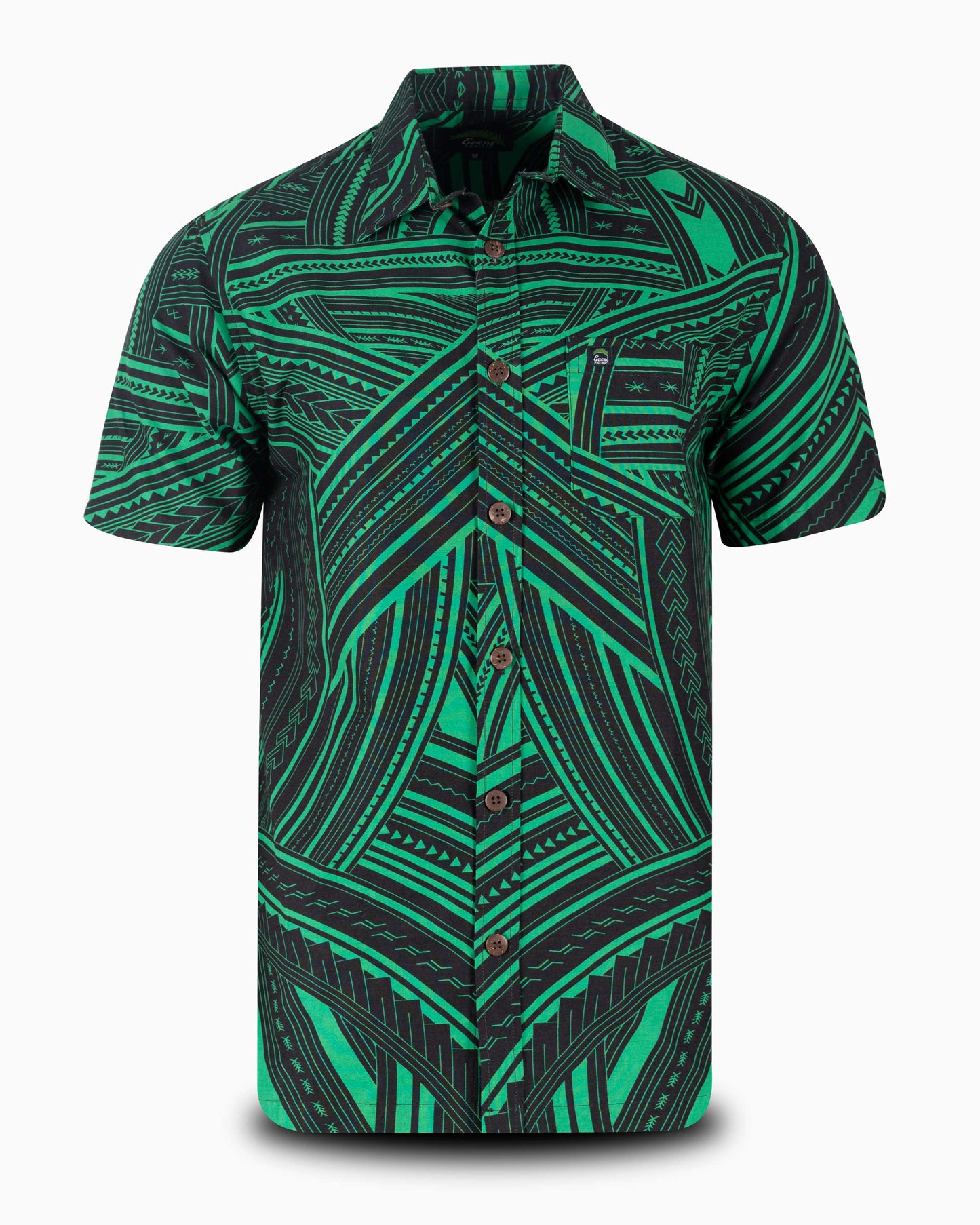 Eveni Pacific Men's Classic Elei Shirt - Umber Black