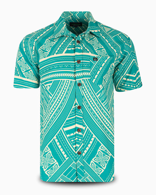 Eveni Pacific Men's Classic Elei Shirt - KJ Green