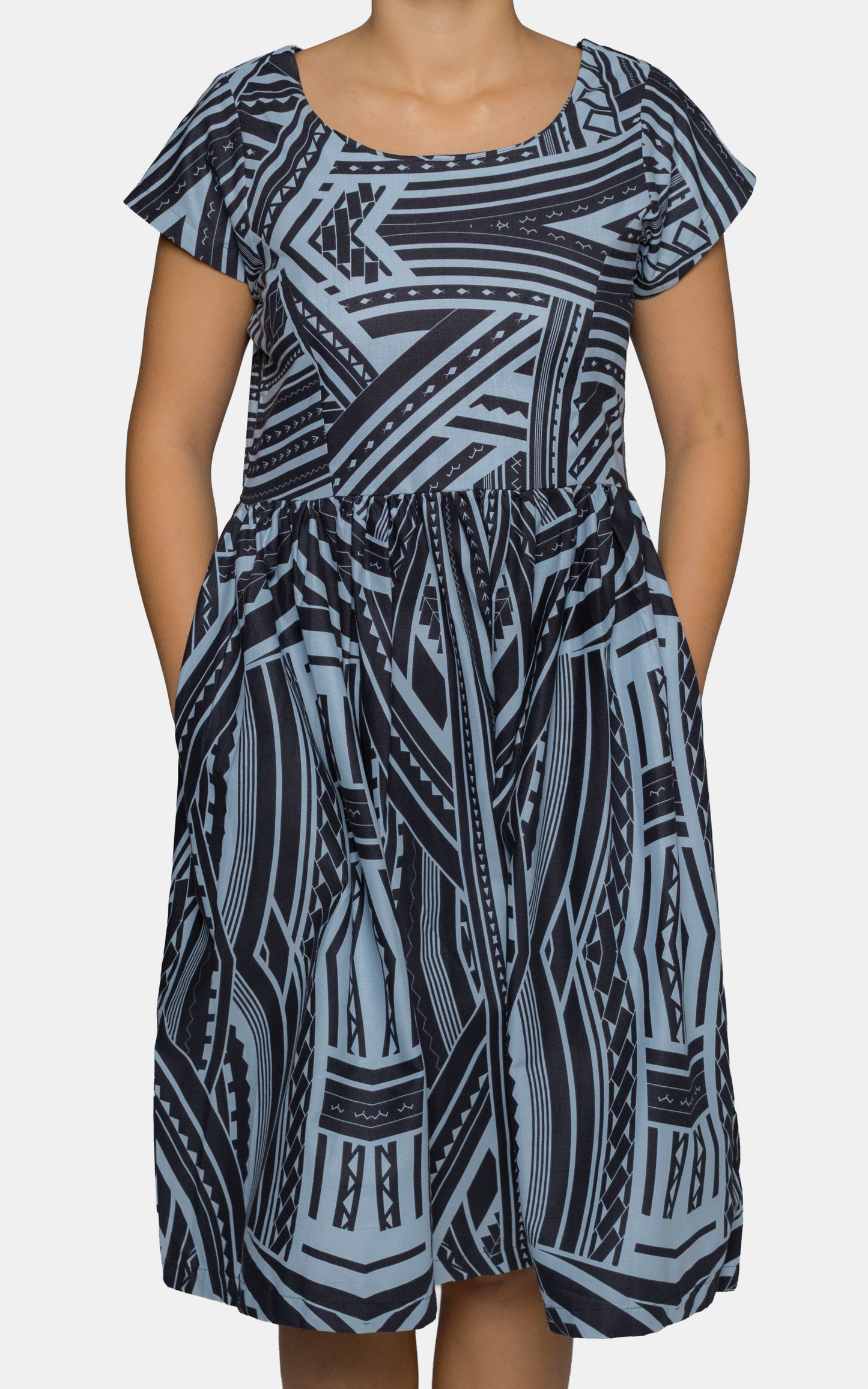 EP LADIES MIDI DRESS RAVEN BLACK