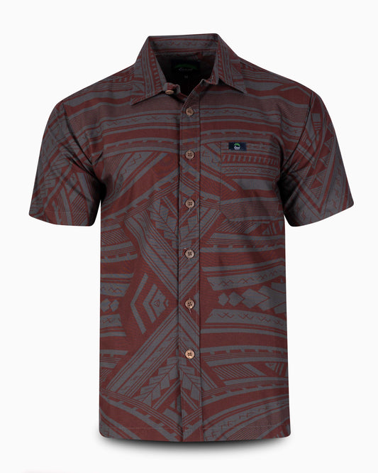 Eveni Pacific Men's Classic Elei Shirt - Fruity Brown