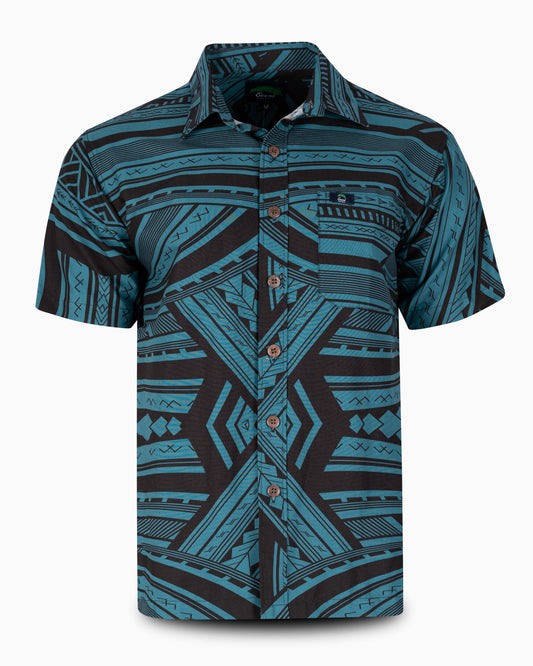 Eveni Pacific Men's Classic Elei Shirt - Fun Green