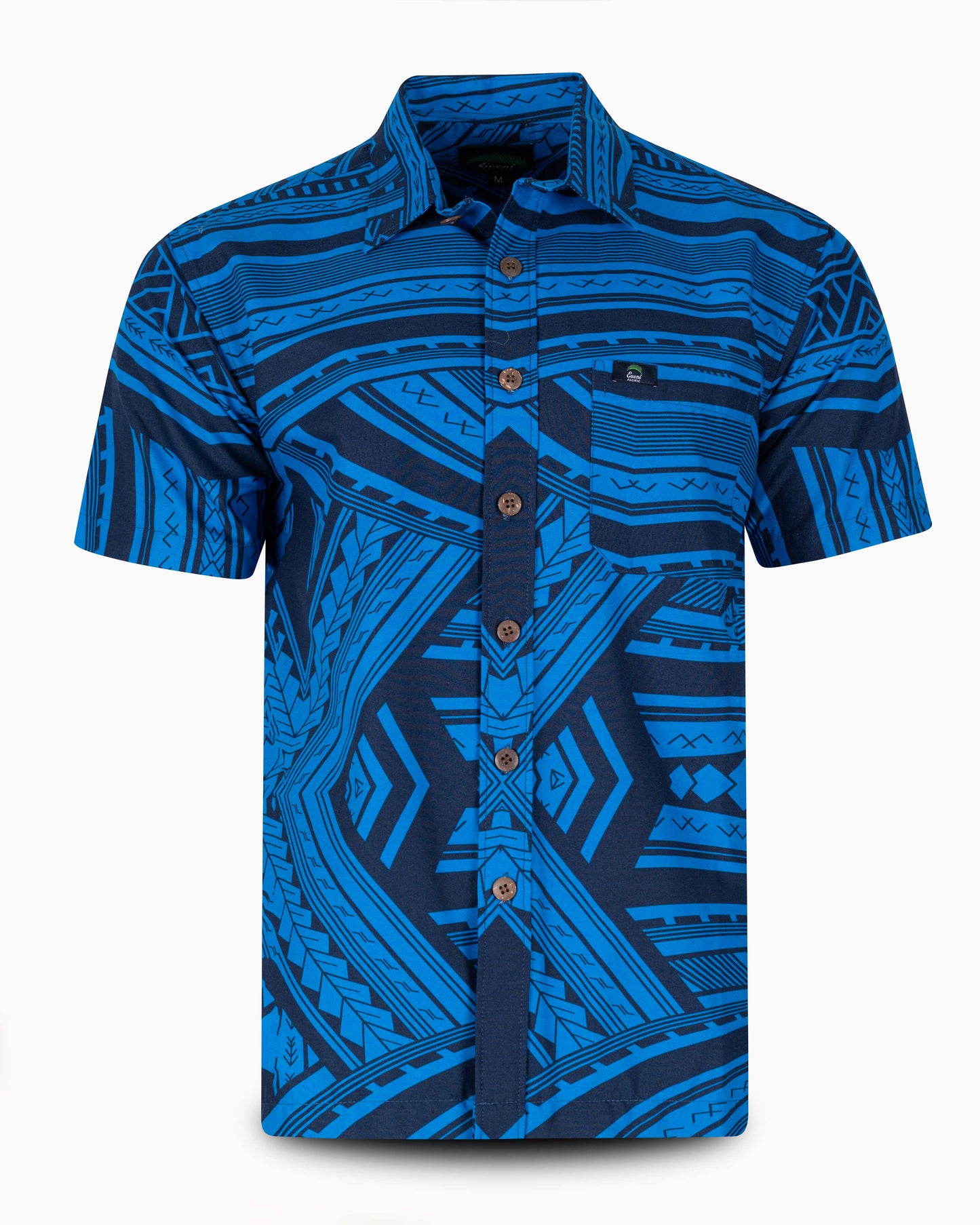 Eveni Pacific Mens Classic Elei Shirt – Joy Blue