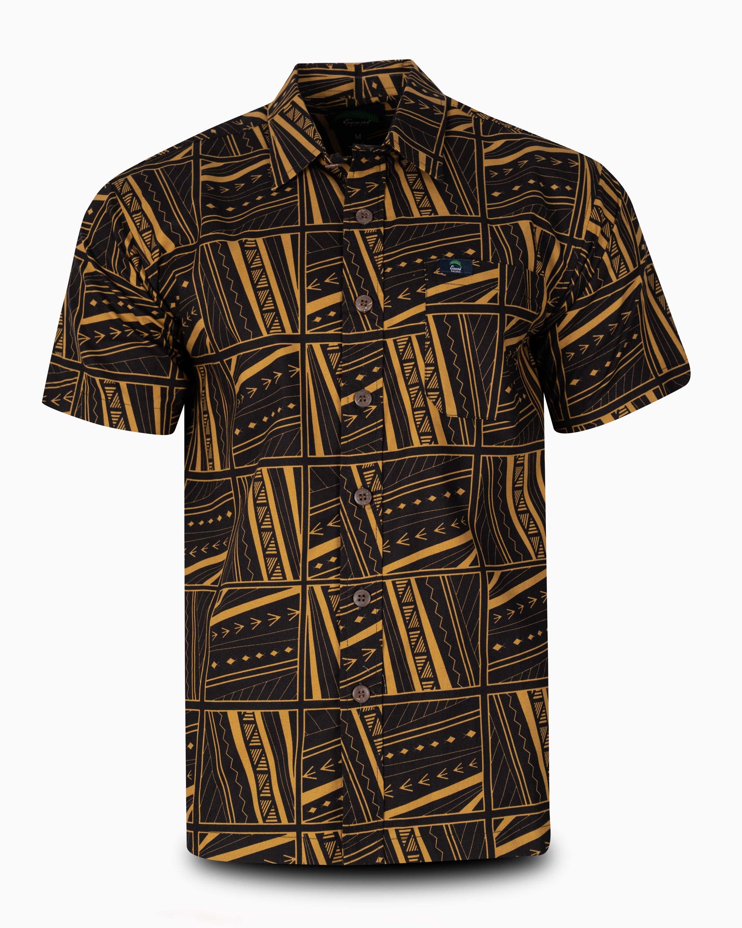 Eveni Pacific Men's Classic Elei Shirt - Exotic Gold