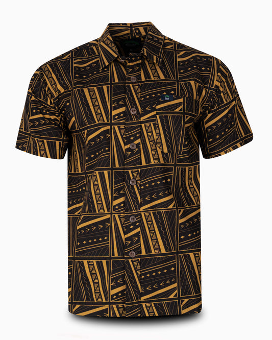 Eveni Pacific Men's Classic Elei Shirt - Exotic Gold