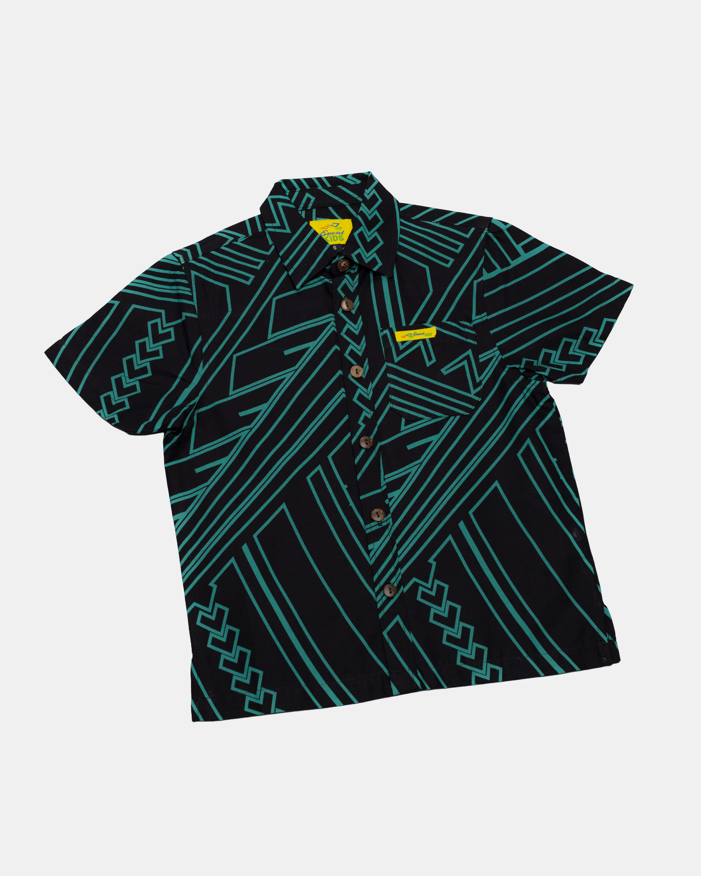 Eveni Pacific Boys Classic Elei Shirt - Vaea Teal