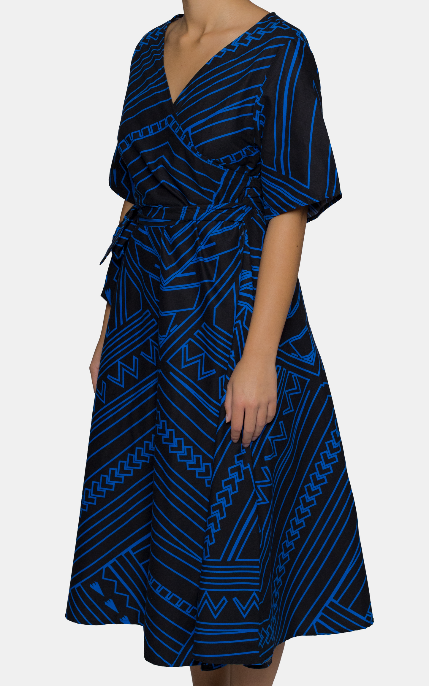 Eveni Pacific Ladies Lily Wrap Dress - Tala Blue