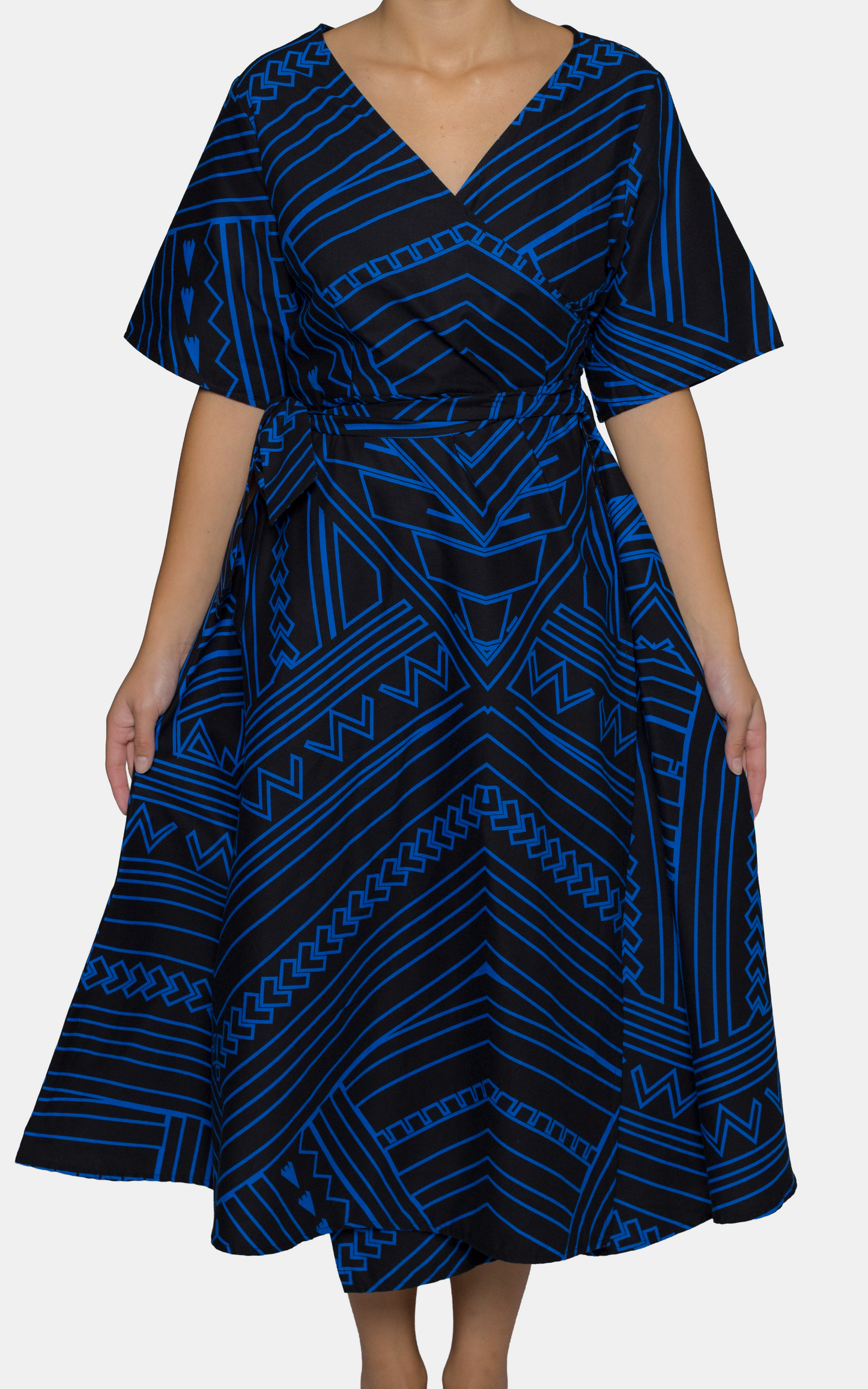 EP LADIES LILY WRAP DRESS TALA BLUE
