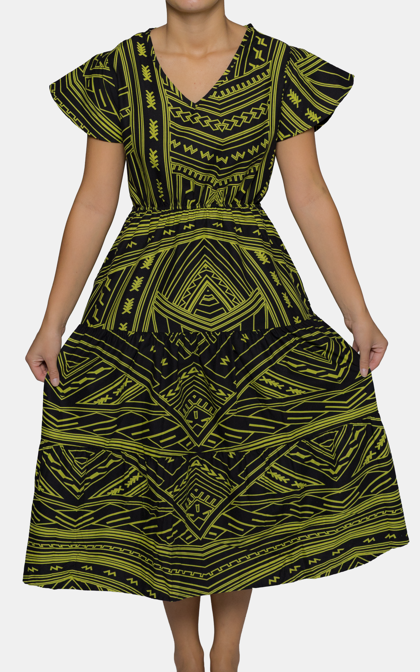 EP LADIES LEILANI DRESS YELLOW TAIL