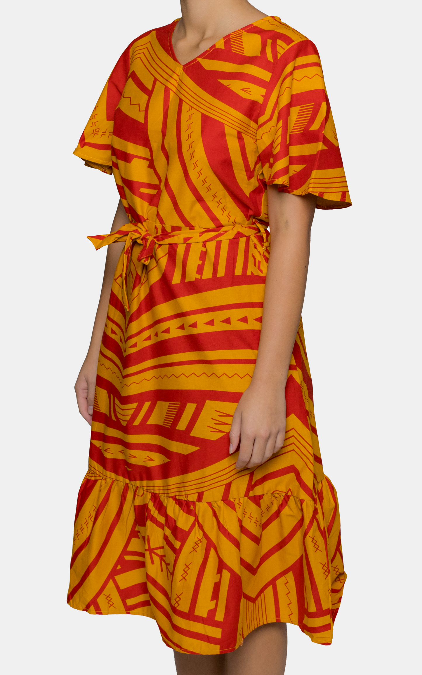 Eveni Pacific Ladies Ula Dress - Tarako Orange