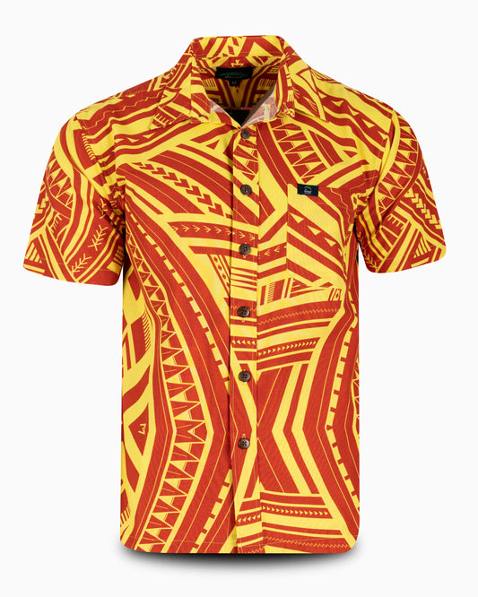 Eveni Pacific Men's Classic Elei Shirt - Dubstep Yellow