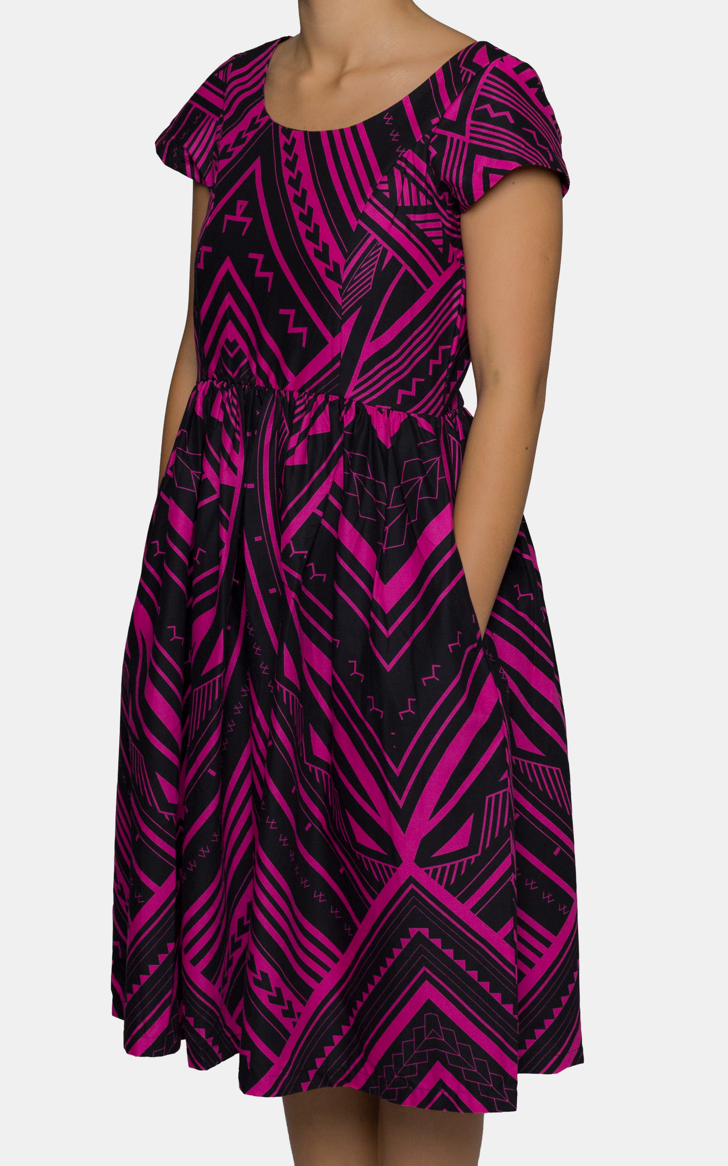 Eveni Pacific Ladies Midi Dress - Pink Striker