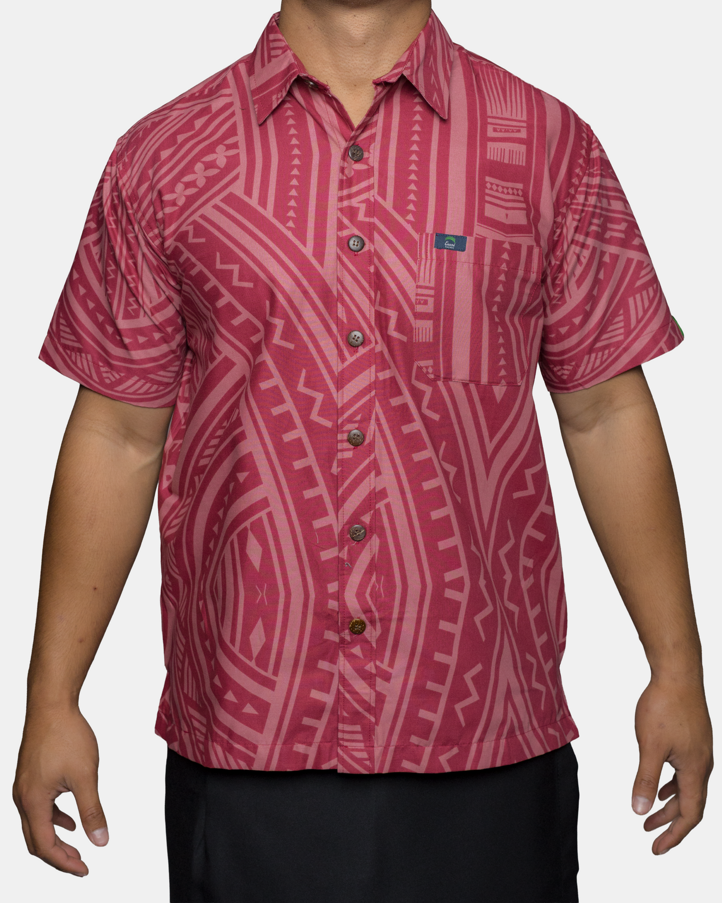 Eveni Pacific Men's Classic Elei Shirt - Bishop Blush
