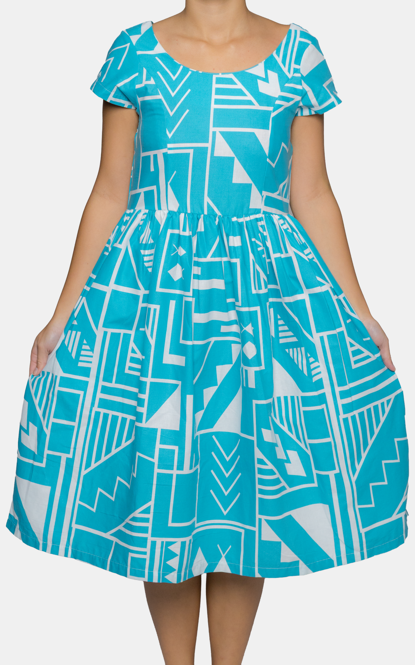 EP LADIES MIDI DRESS FAUNA GREEN