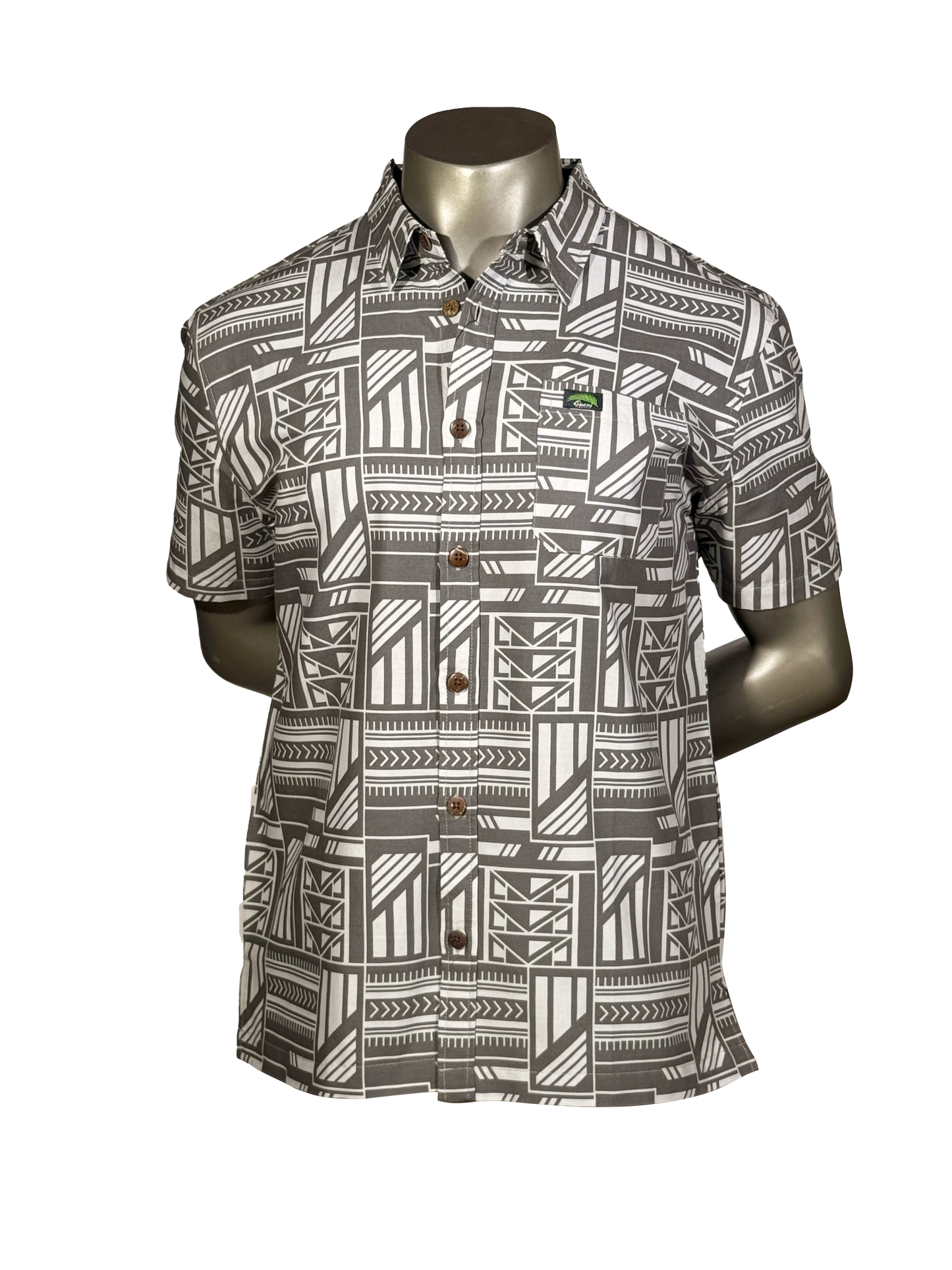Eveni Pacific Men's Classic Elei Shirt - Tidal Grey