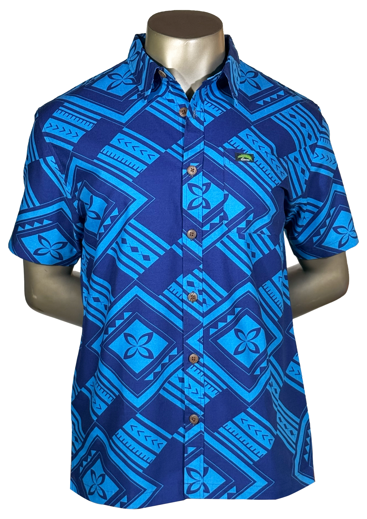 Eveni Pacific Men's Classic Elei Shirt - Foam Blue