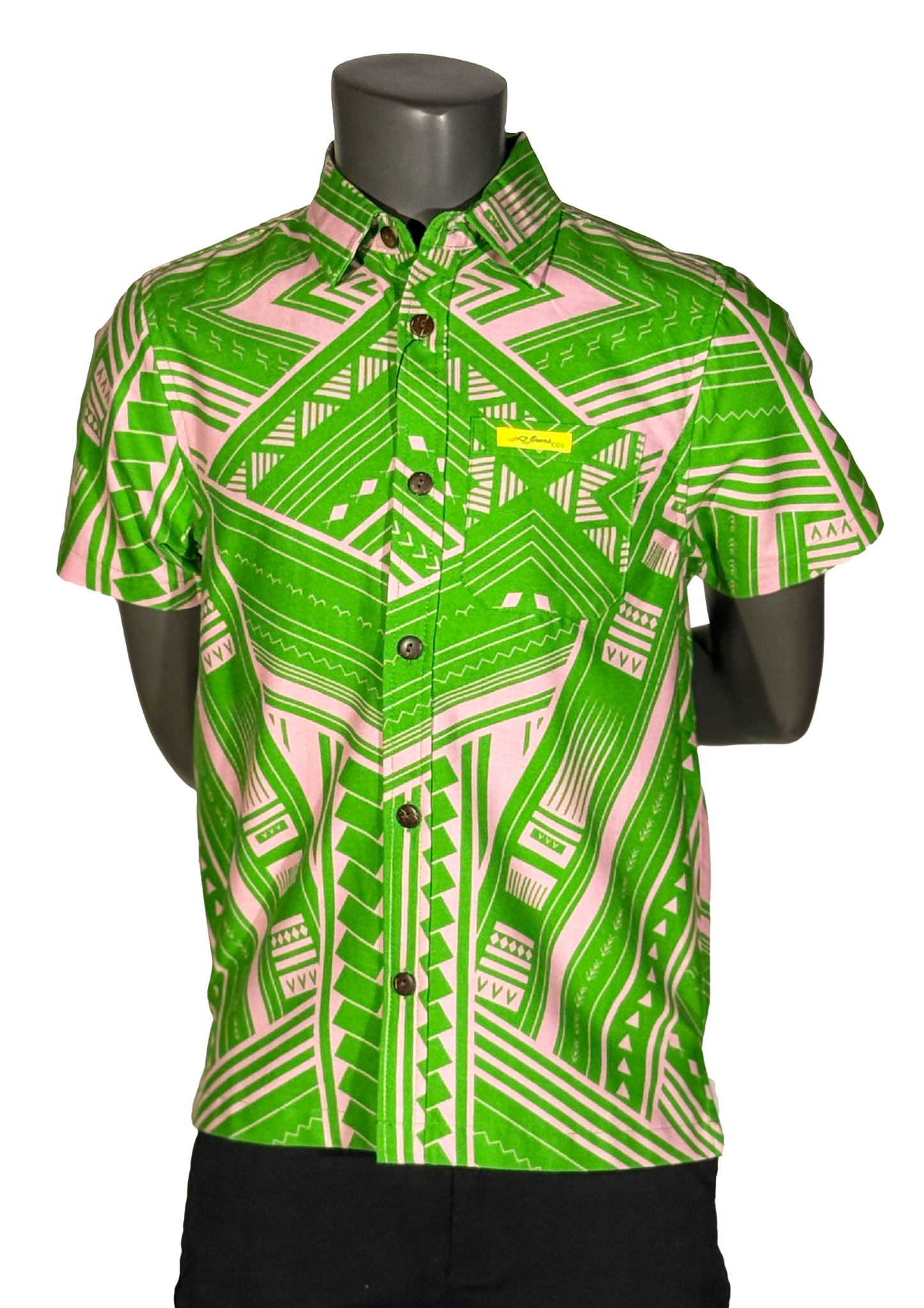 Eveni Pacific Boys Classic Elei Shirt - Pacific Dream Green