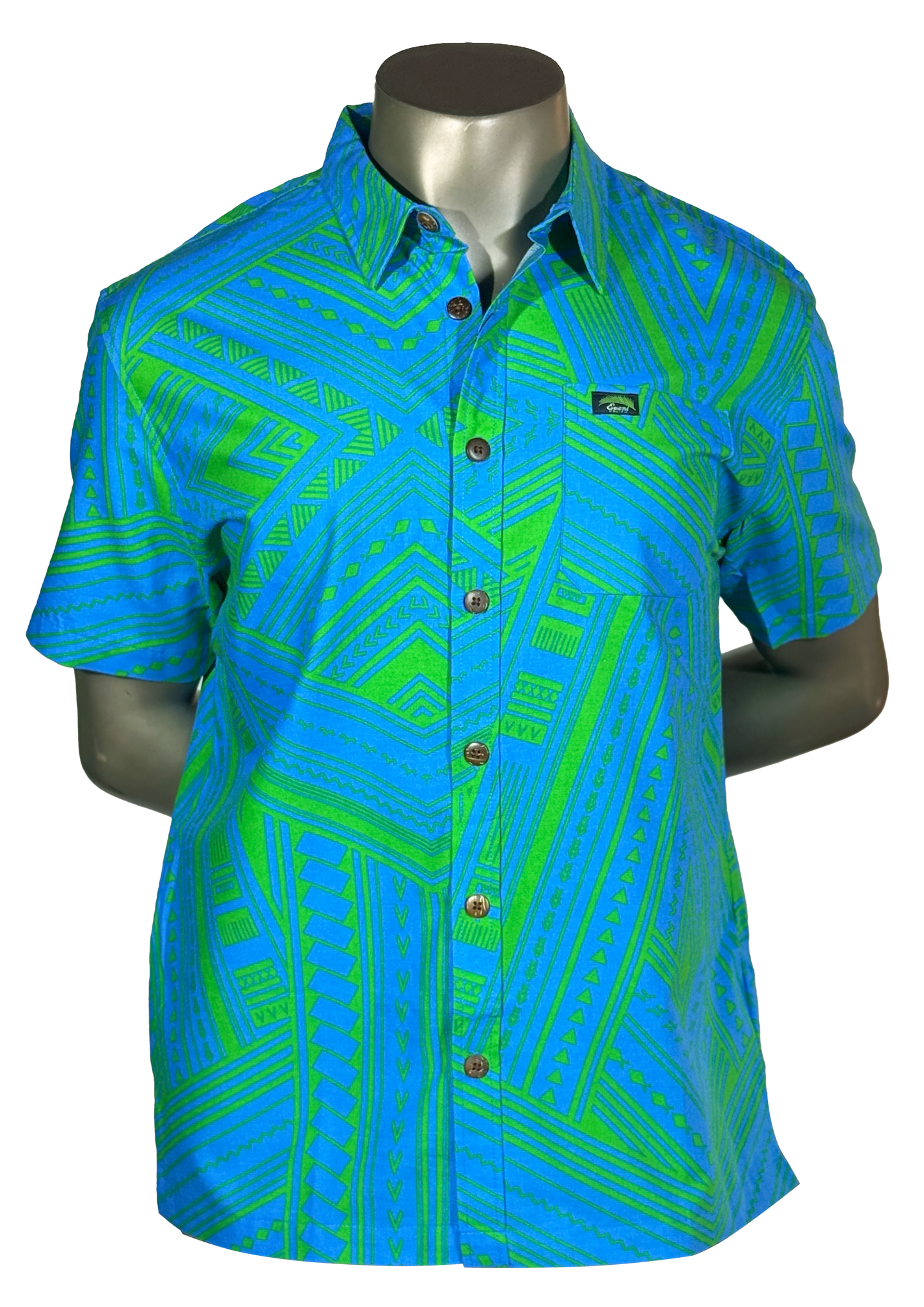 Eveni Pacific Men's Classic Elei Shirt - Seafoam Serenade