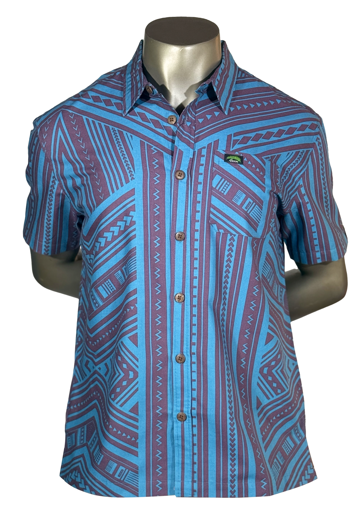 Eveni Pacific Men's Classic Elei Shirt - Coral Concoction
