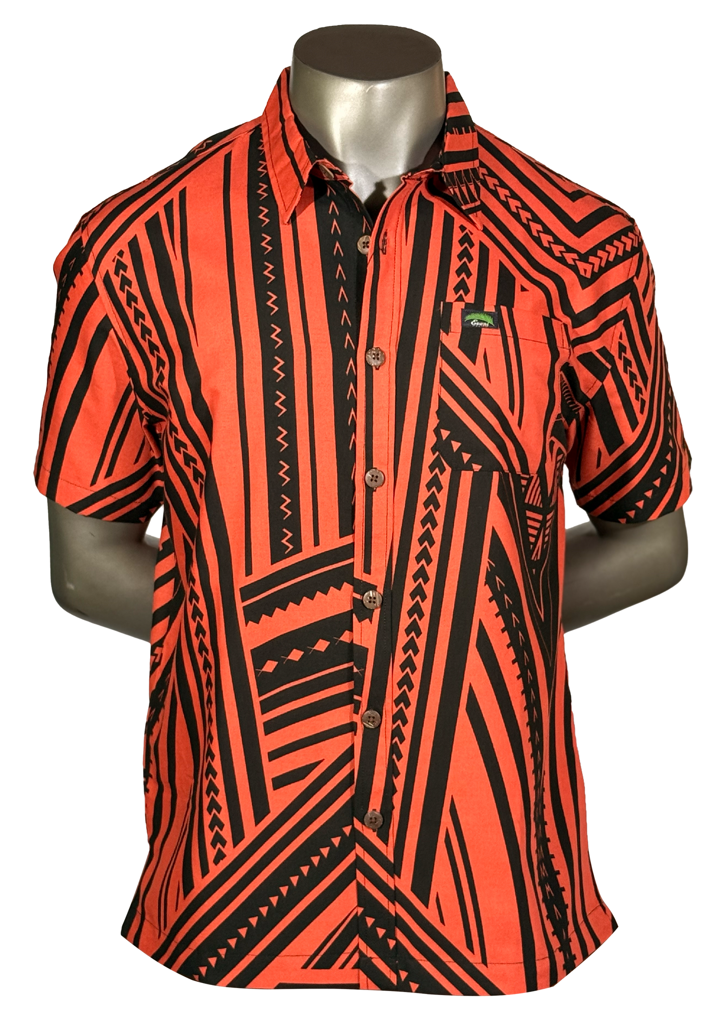 Eveni Pacific Men's Classic Elei Shirt - Kava Shore Brown