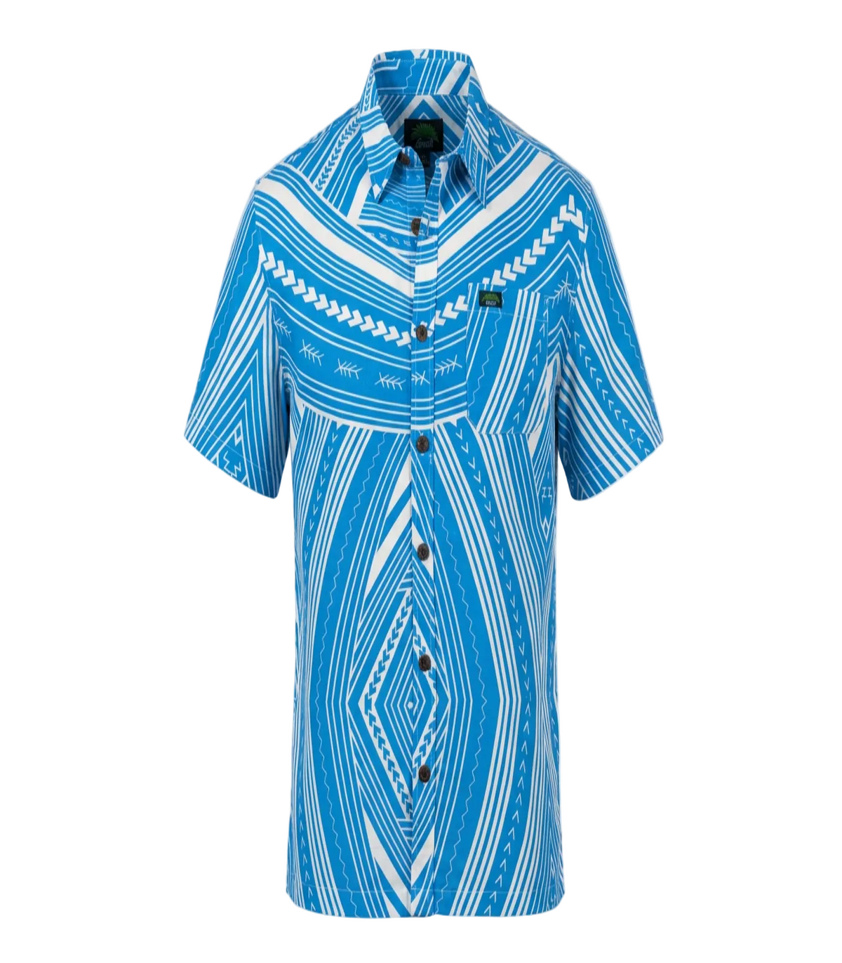 Eveni Pacific Men's Classic Elei Shirt - Sea Spray Blue