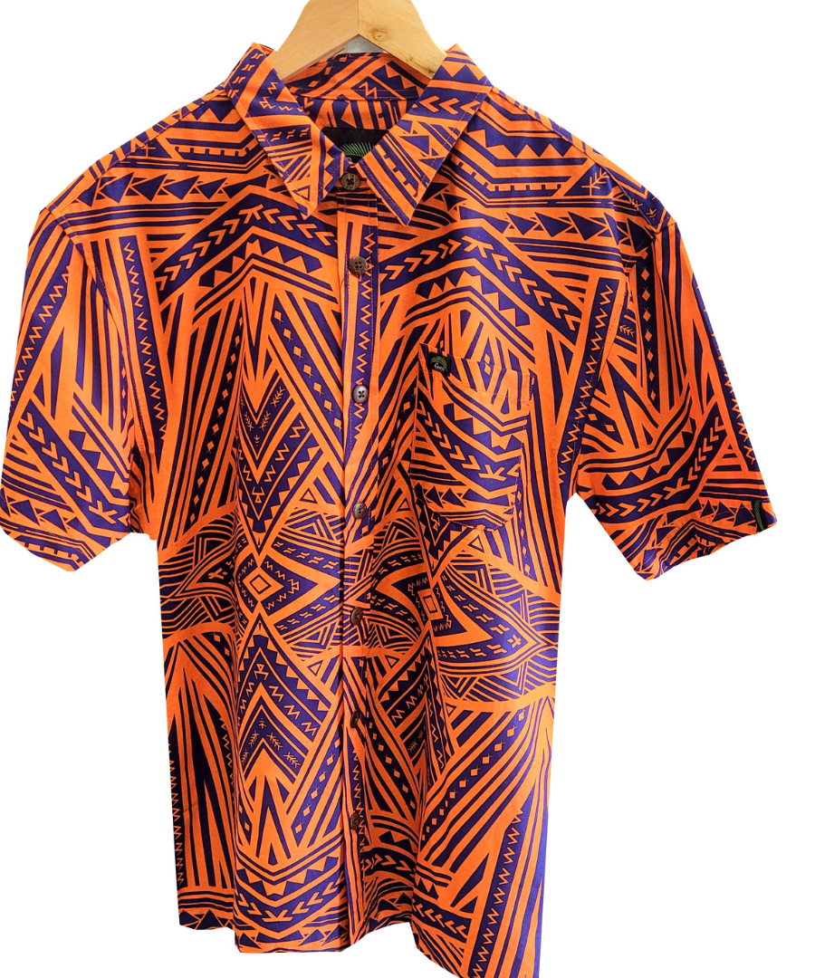 EVENI PACIFIC MENS CLASSIC SHIRT SS - FANUA ORANGE