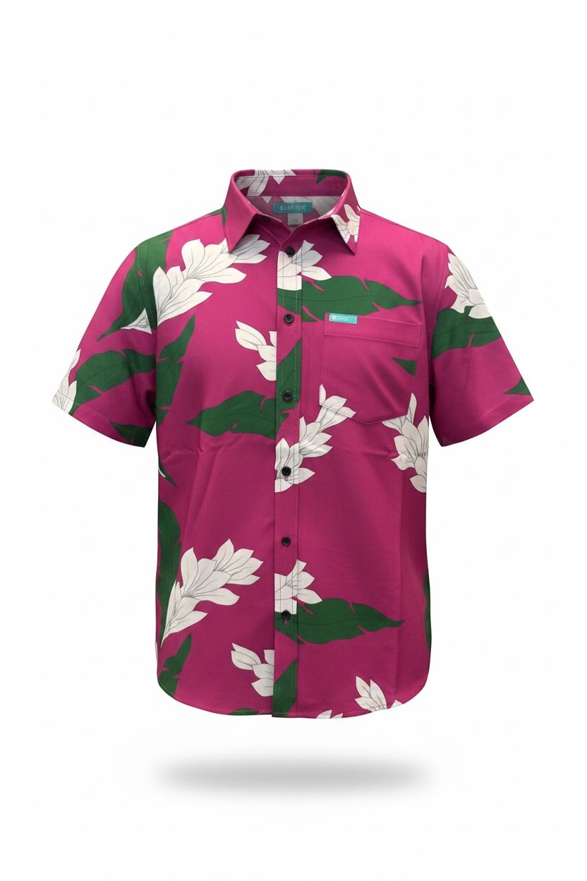 Koko Pacific Premium Elei Shirts s/s Floral Magenta