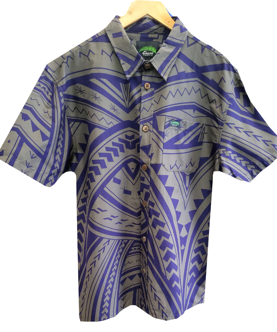 Eveni Pacific Men's Classic Elei Shirt - Gravestone Grey