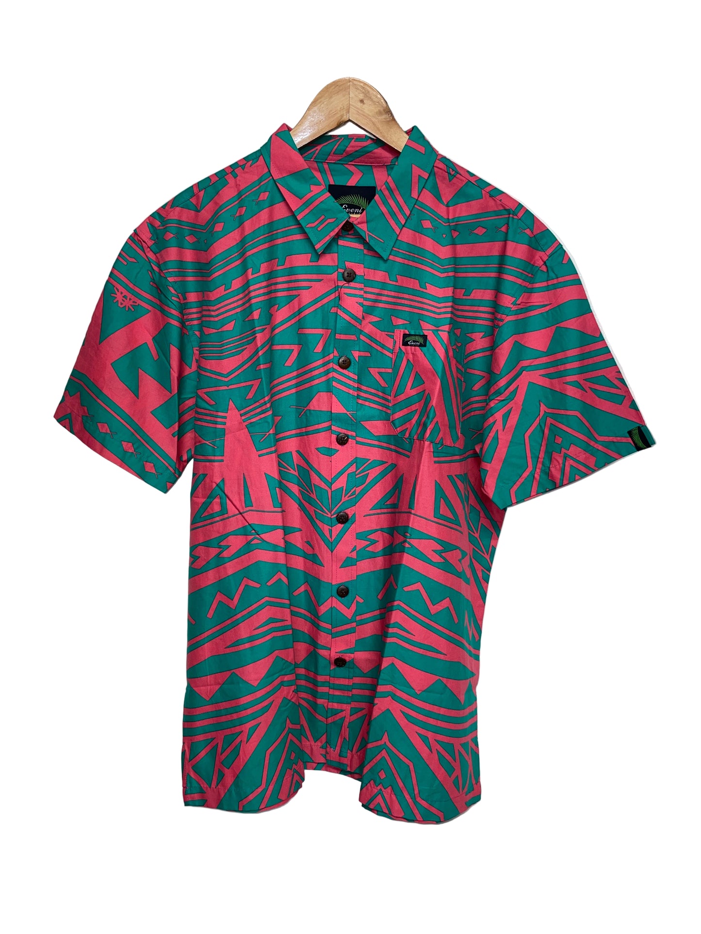 Eveni Pacific Men's Classic Elei Shirt - Forbes Teal