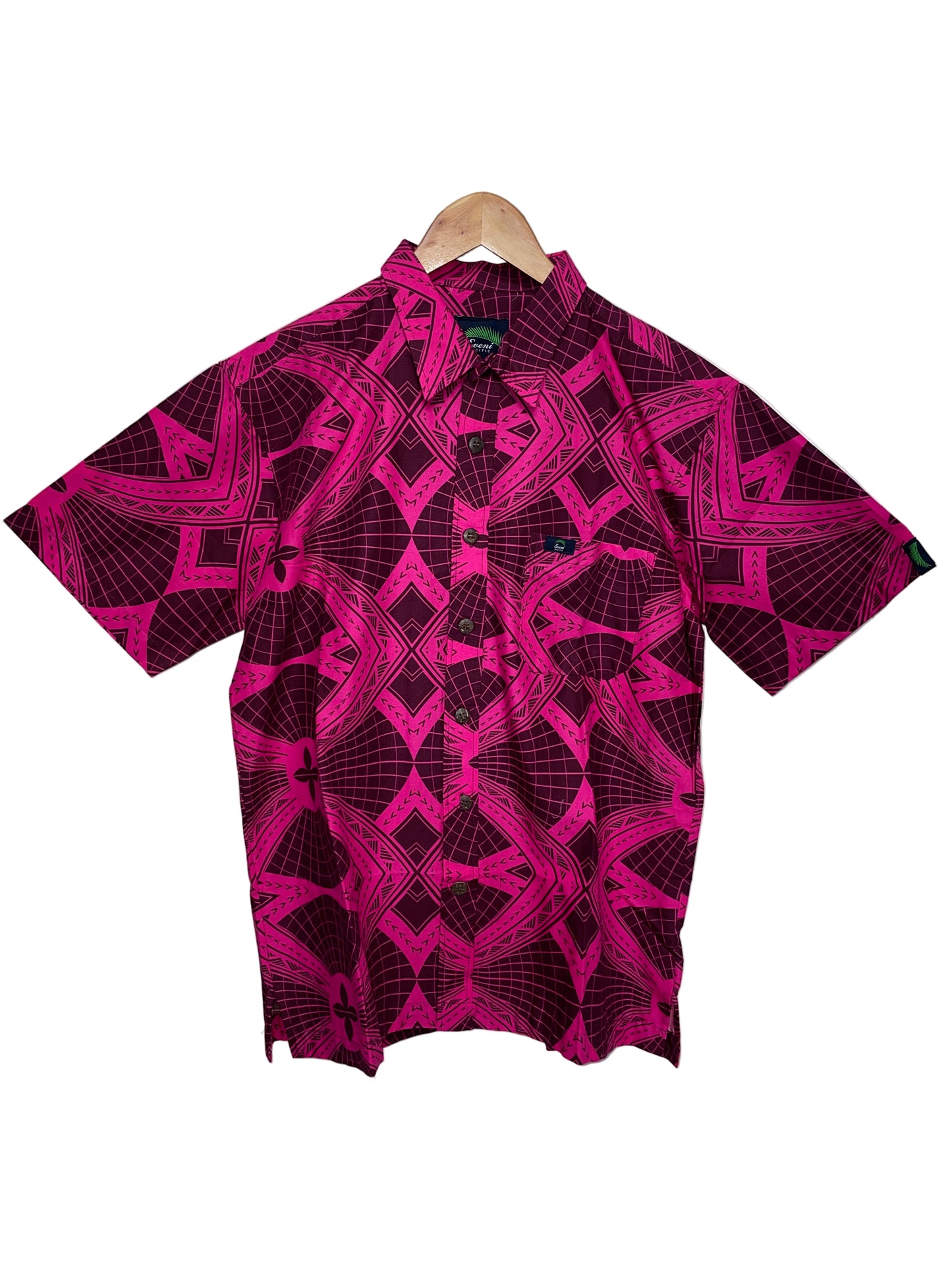 Eveni Pacific Men's Classic Elei Shirt - Louisa Pink