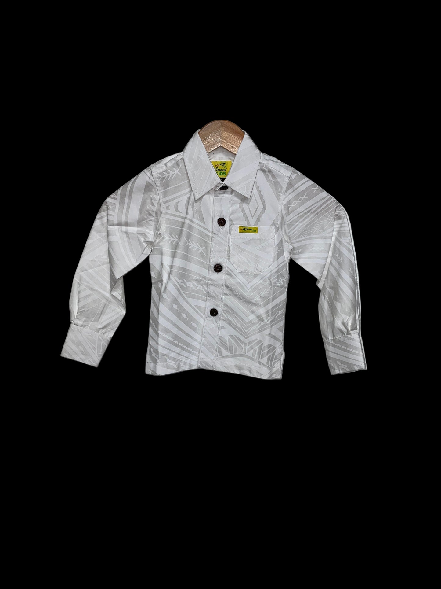 Eveni Pacific Boys Long Sleeve Shirt - Sun White