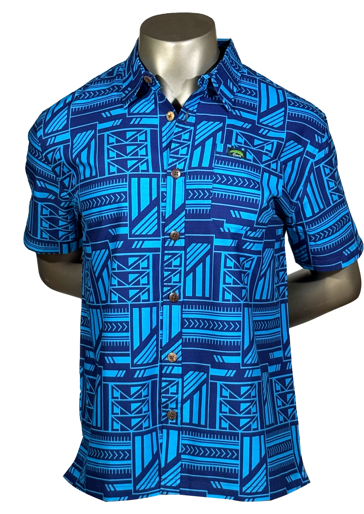 Eveni Pacific Men's Classic Elei Shirt - Mad About Blue