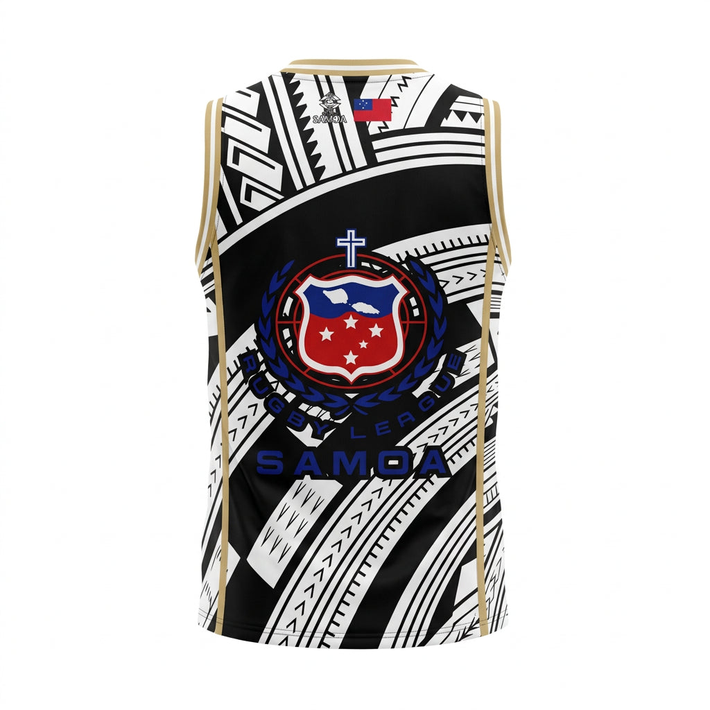 Toa Samoa Men's Basketball Jersey 6 - White