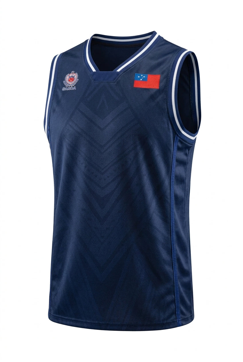 Toa Samoa Men's Basketball Jersey 8 - Oxford Blue