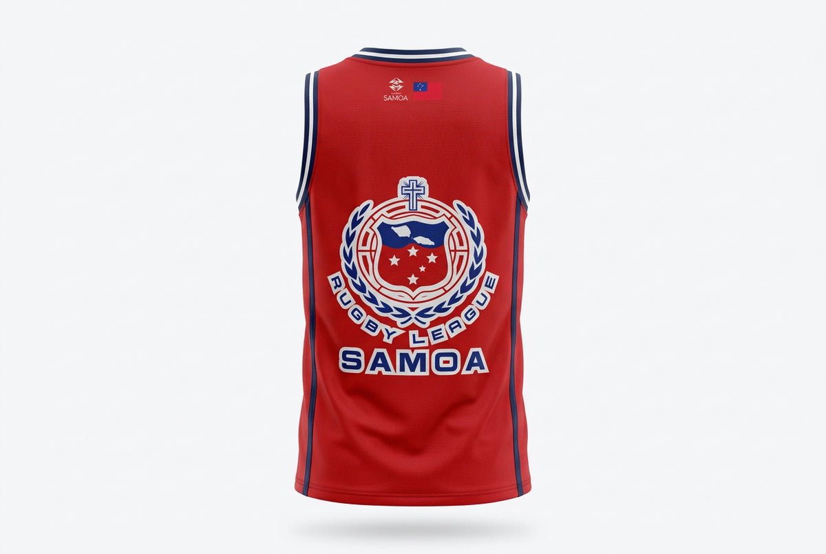 Toa Samoa Men's Basketball Jersey 7 - Red