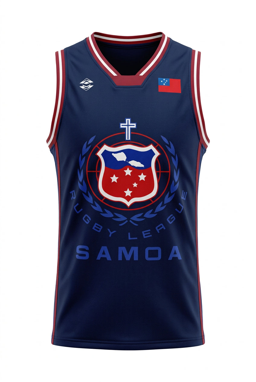 Toa Samoa Men's Basketball Jersey 2 - Navy Blue
